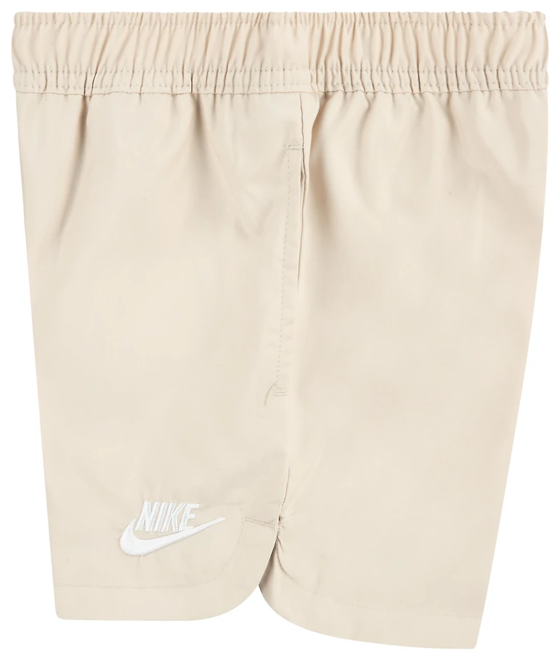 Nike Boys LBR Woven Shorts - Boys' Toddler White/Brown