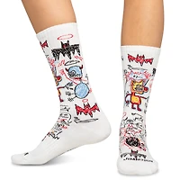 Jimmy Lion Athletic Basquiat Batman Socks  - Men's