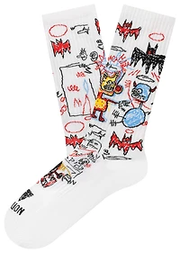 Jimmy Lion Athletic Basquiat Batman Socks  - Men's