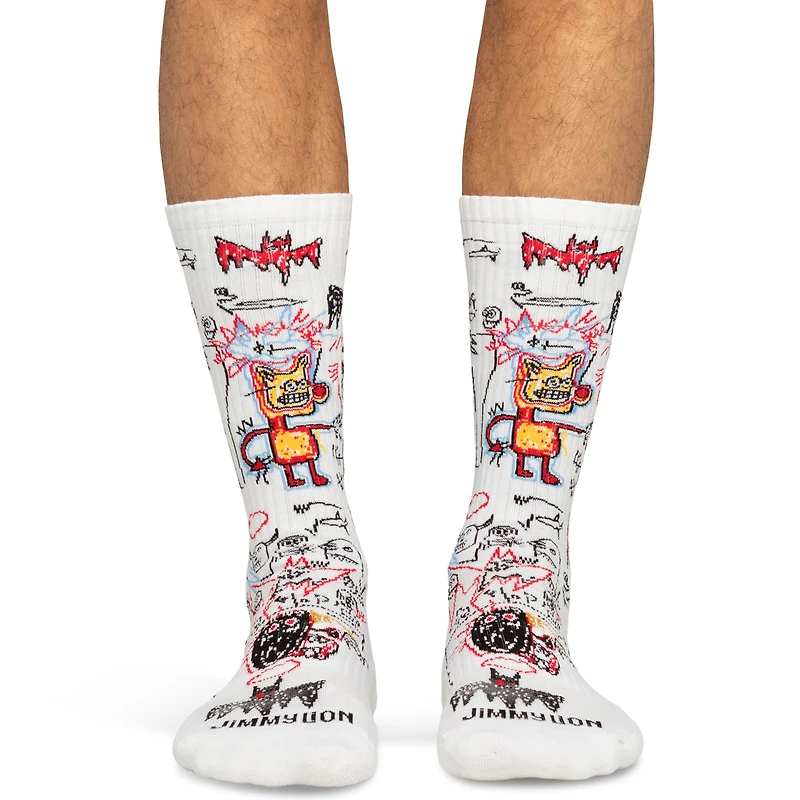 Jimmy Lion Athletic Basquiat Batman Socks - Men's