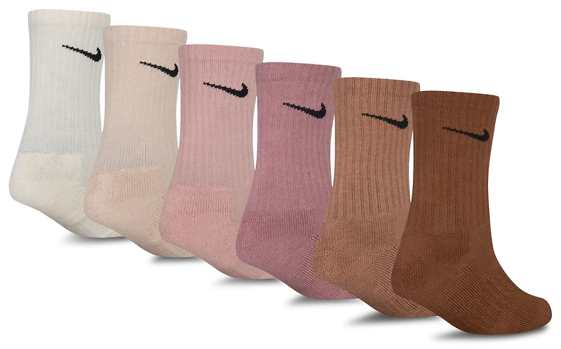 Nike Crew Socks 6 Pack  - Girls' Grade School