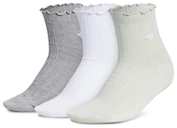 adidas Originals Ruffle Quarter Socks 3-Pack  - Adult