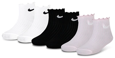 Nike Lettuce Welt Ankle Socks 6 Pack  - Girls' Preschool