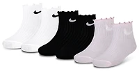 Nike Lettuce Welt Ankle Socks 6 Pack  - Girls' Preschool