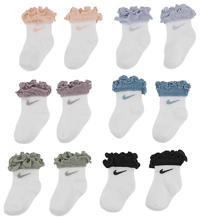 Nike 6 Pack Ruffle Socks  - Girls' Toddler