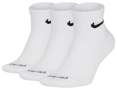 Nike 3 Pack Dri-FIT Plus Quarter Socks  - Men's