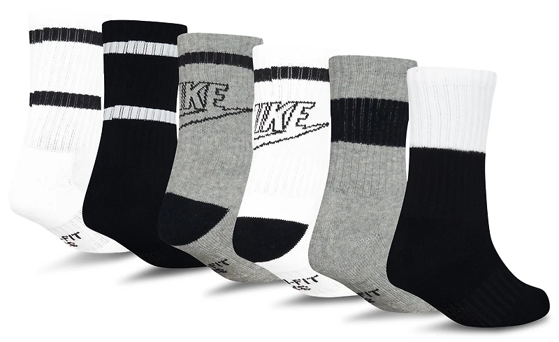 Nike Retro 6 Pack Crew Socks  - Boys' Preschool