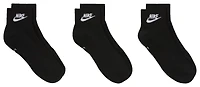 Nike 3 Pack Ankle Socks  - Men's