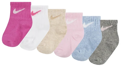 Nike Swoosh 6 Pack Ankle Socks  - Girls' Toddler