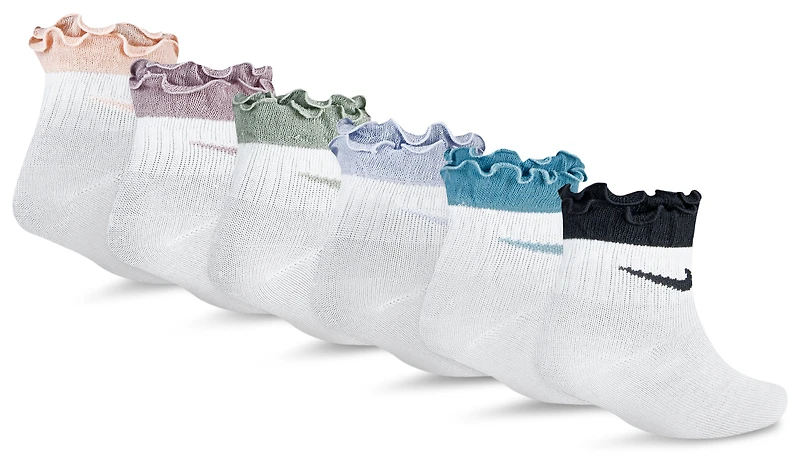 Nike Ruffle Ankle Socks 6 Pack  - Girls' Preschool