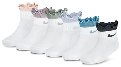 Nike Ruffle Ankle Socks 6 Pack  - Girls' Preschool
