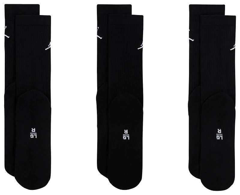 Jordan Every Day Cushioned Crew 3 Pack Socks  - Men's
