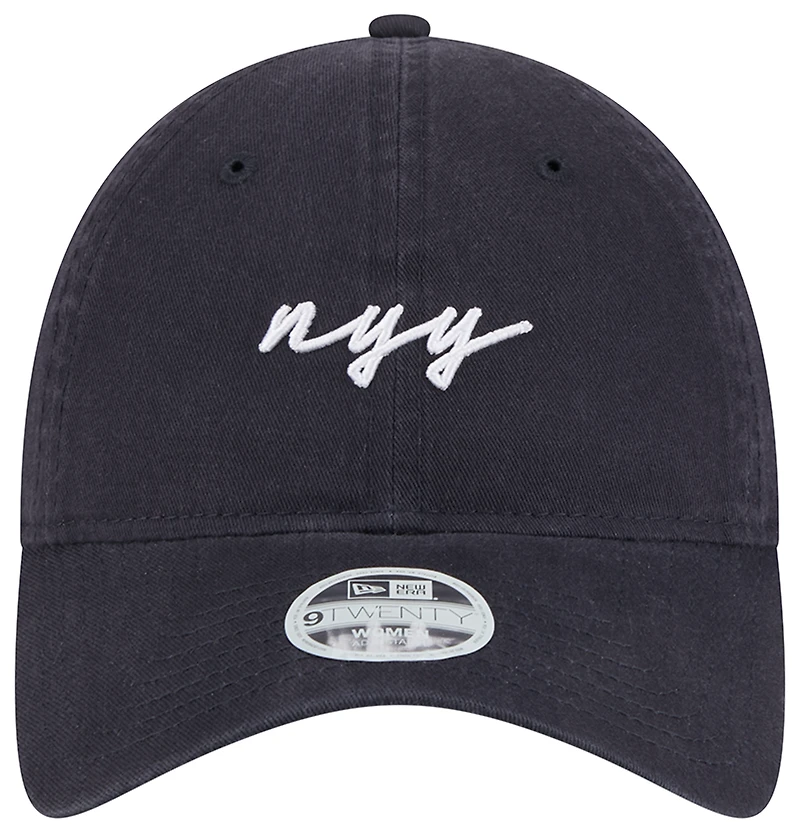 New Era Yankees 9Twenty Script Cap  - Women's