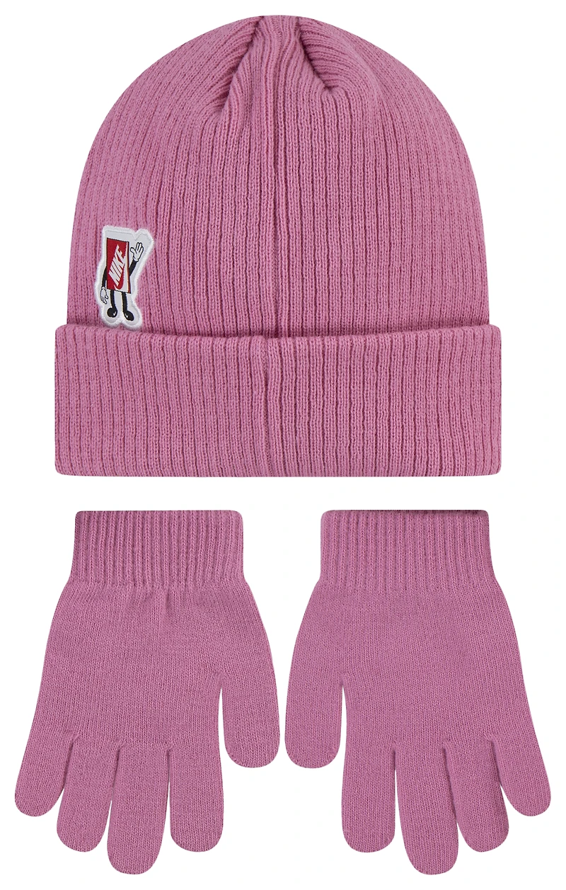 Nike Patch Peak Beanie Set - Girls' Grade School