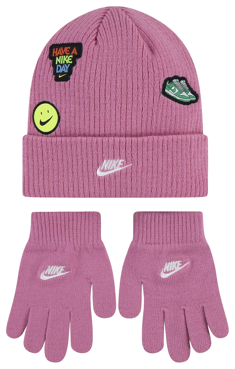 Nike Patch Peak Beanie Set  - Girls' Grade School