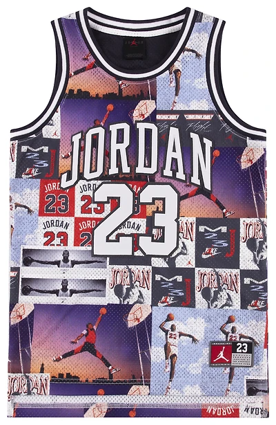 Jordan Boys 23 Jersey - Boys' Grade School Gray/Black