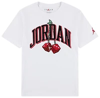 Jordan Boys Cherry Dice Short Sleeve T-Shirt - Boys' Grade School White/White