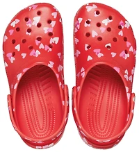 Crocs Girls Classic Valentines Day Hearts Clogs - Girls' Grade School Shoes Red/Pink/White