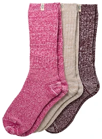 UGG Rib Knit Slouchy Crew Socks 3 Pack - Women's