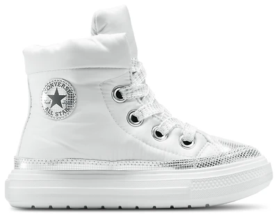 Converse Girls Chuck Taylor All Star Elements Boots High - Girls' Grade School Silver/Black/Barely Grey