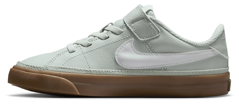 Nike Boys Court Legacy - Boys' Preschool Shoes Lt Silver/White/Gum Dk Brown