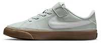 Nike Boys Court Legacy - Boys' Preschool Shoes Lt Silver/White/Gum Dk Brown
