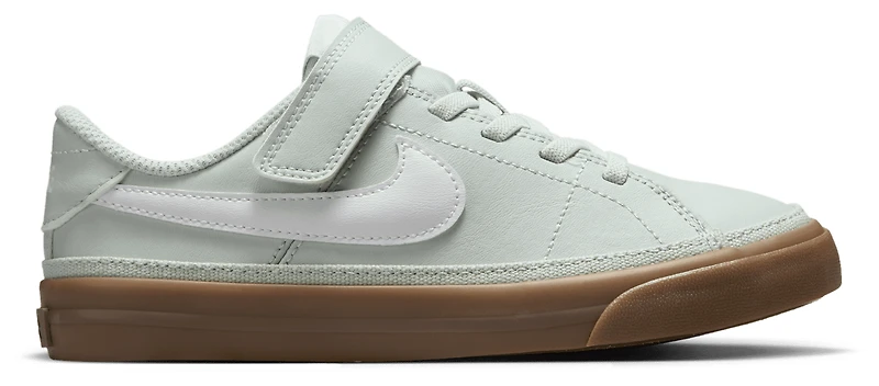 Nike Boys Court Legacy - Boys' Preschool Shoes Lt Silver/White/Gum Dk Brown