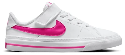 Nike Boys Court Legacy - Boys' Preschool Shoes White/Laser Fuchsia