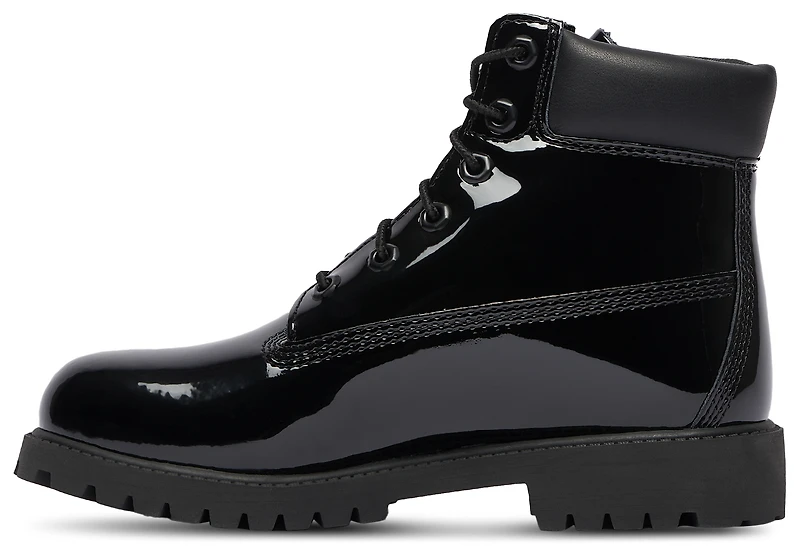 Timberland Boys Premium 6" Waterproof Patent Leather Boots - Boys' Grade School Black/Black