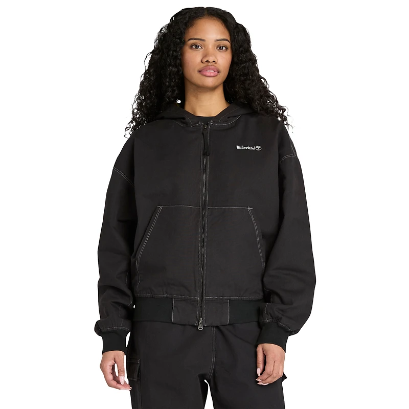 Timberland Washed Duck Canvas Hooded Bomber - Men's