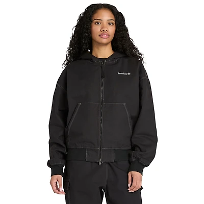 Timberland Washed Duck Canvas Hooded Bomber - Men's