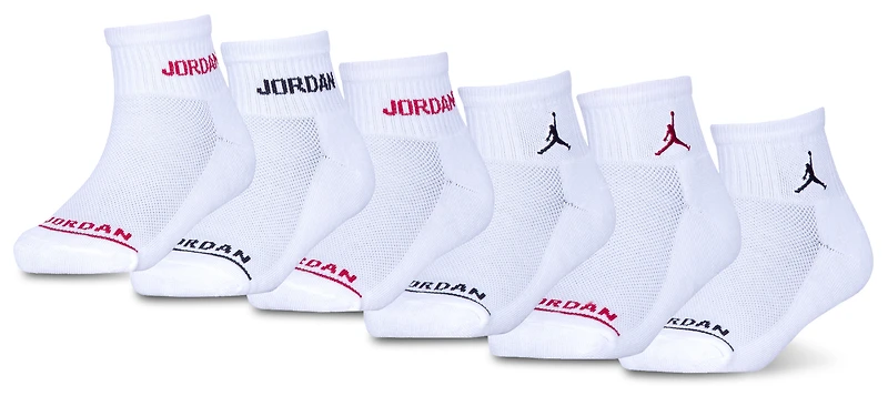 Jordan Boys Jordan Legend Ankle 6-Pack Socks - Boys' Grade School White/White Size M