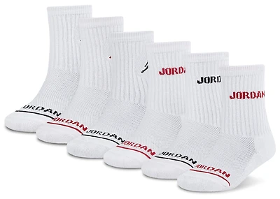 Jordan Boys Jordan Legend Crew 6-Pack Socks - Boys' Grade School White/White Size M