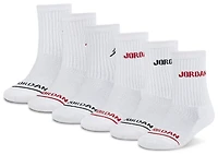 Jordan Boys Jordan Legend Crew 6-Pack Socks - Boys' Grade School White/White Size M