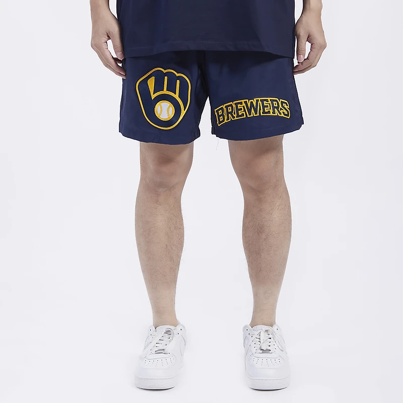 Pro Standard Milwaukee Brewers Dbl Logo Woven Short - Men's