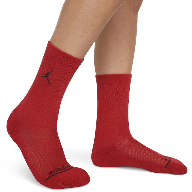 Jordan Boys Jordan Legend Crew 6-Pack Socks - Boys' Grade School Black/Red/White Size M
