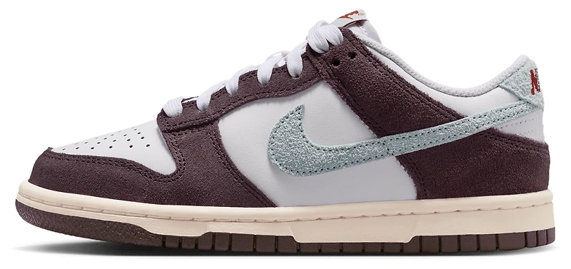 Nike Boys Dunk Low SE 1 - Boys' Grade School Basketball Shoes White/Glacier Blue/Burgundy Ash