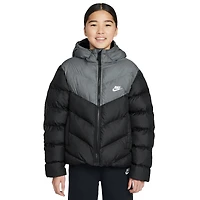 Nike Boys ADP Colorblock Puffer Jacket - Boys' Grade School Black/Grey