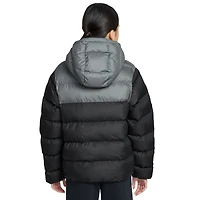 Nike Boys ADP Colorblock Puffer Jacket - Boys' Grade School Black/Grey