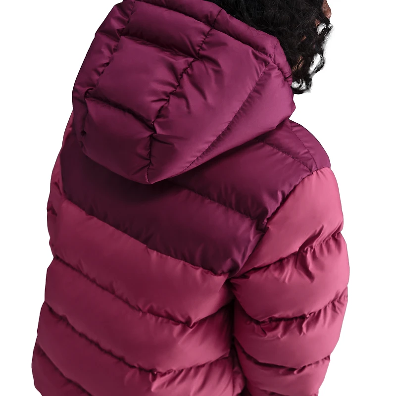 Nike Boys ADP Colorblock Puffer Jacket - Boys' Grade School Maroon/White