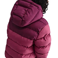 Nike Boys ADP Colorblock Puffer Jacket - Boys' Grade School Maroon/White