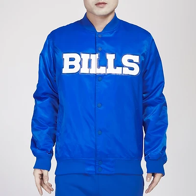 Pro Standard Bills Big Logo Satin Jacket - Men's