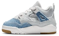 Jordan Boys Retro 4 Tex - Boys' Toddler Basketball Shoes Sail/Worn Blue