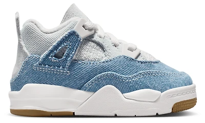 Jordan Boys Retro 4 Tex - Boys' Toddler Basketball Shoes Sail/Worn Blue