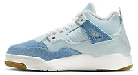 Jordan Boys Jordan Retro 4 Tex - Boys' Preschool Basketball Shoes Tan/Blue Size 01.5