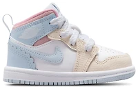 Jordan Girls 1 Mid SE Fem - Girls' Toddler Shoes Half Blue/Pale Ivory/White