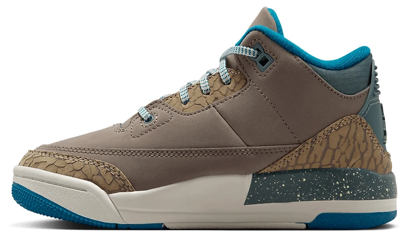 Jordan Boys Retro 3 UNI - Boys' Preschool Shoes Green Abyss/Khaki/Olive Grey