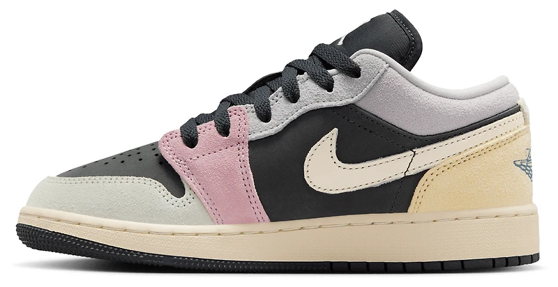 Jordan Girls AJ 1 Low SE - Girls' Grade School Basketball Shoes Half Blue/Sail/Vapor Green