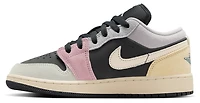 Jordan Girls AJ 1 Low SE - Girls' Grade School Basketball Shoes Half Blue/Sail/Vapor Green