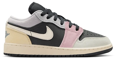 Jordan Girls AJ 1 Low SE - Girls' Grade School Basketball Shoes Half Blue/Sail/Vapor Green